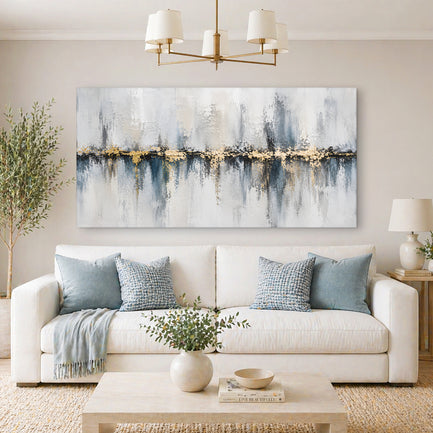 Silver Horizon Luxe Abstract
