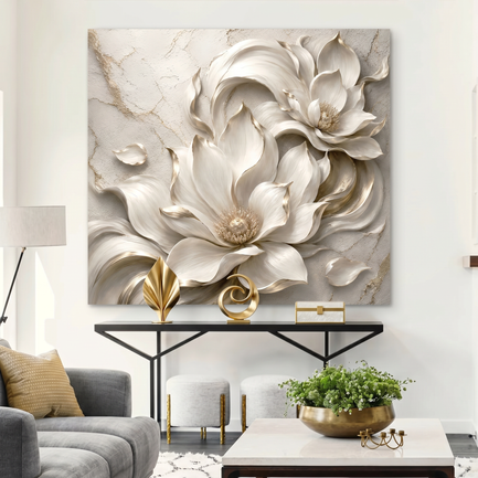 Elegant Floral Relief