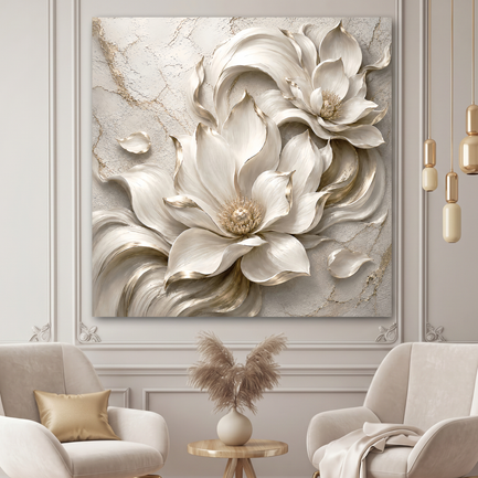 Elegant Floral Relief