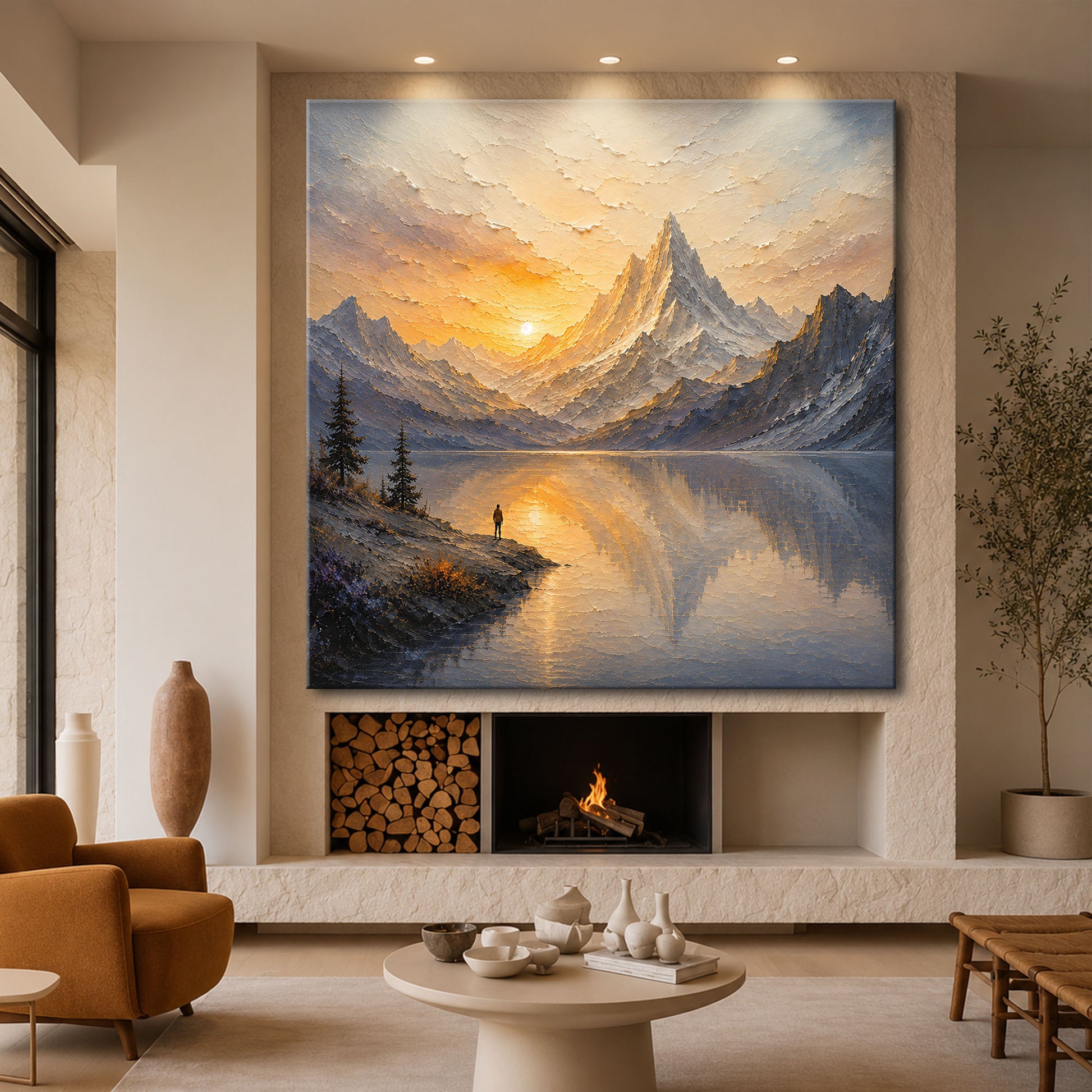Golden Alpine Reflection
