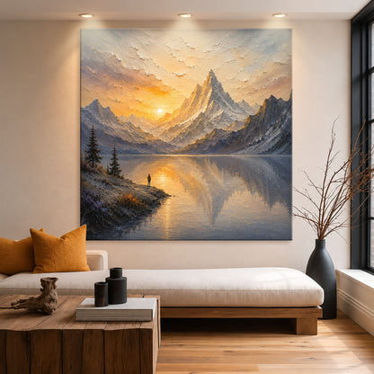 Golden Alpine Reflection