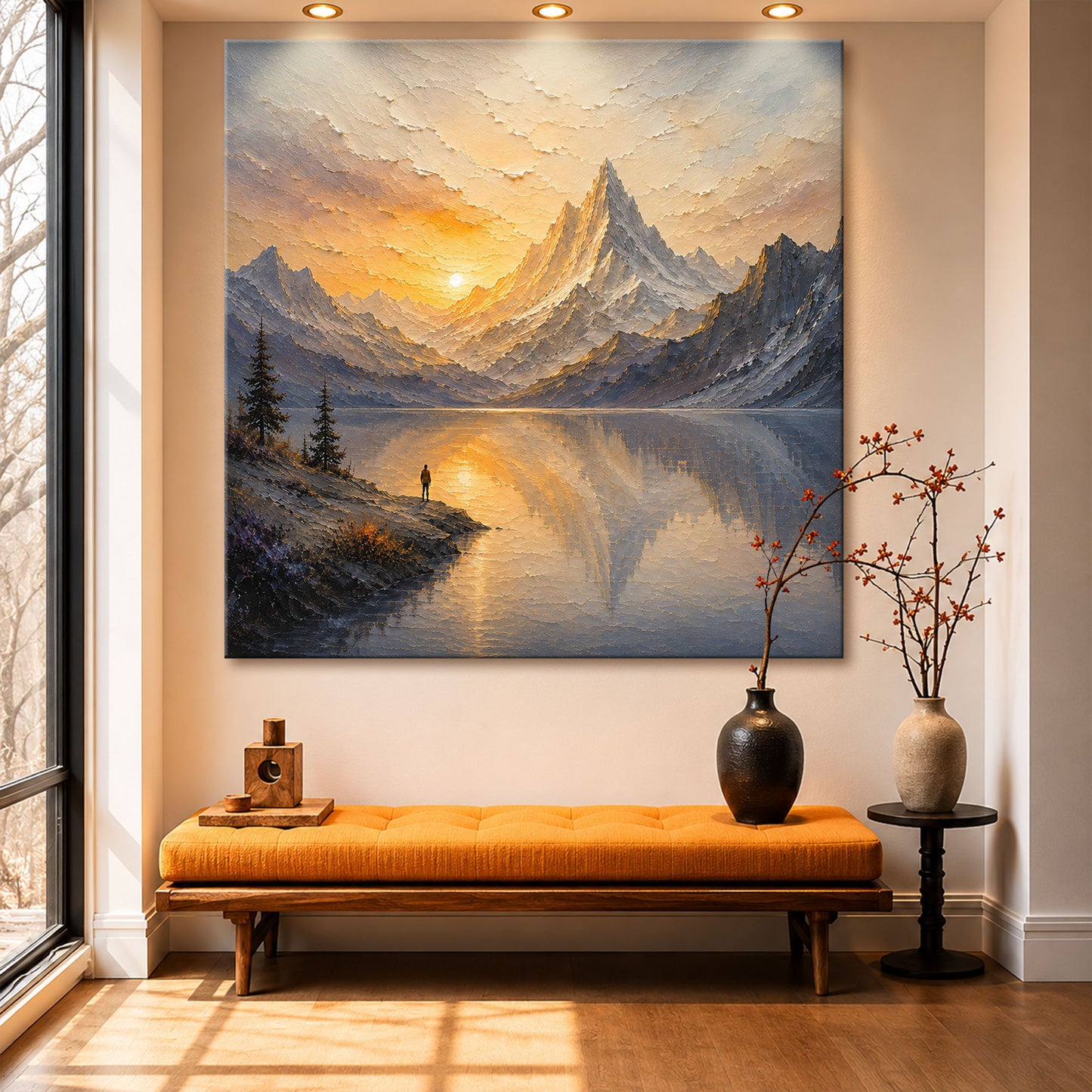 Golden Alpine Reflection