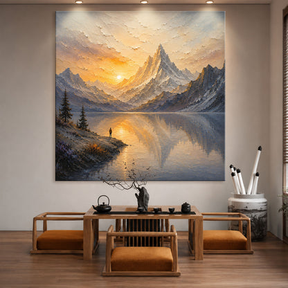Golden Alpine Reflection