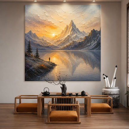 Golden Alpine Reflection