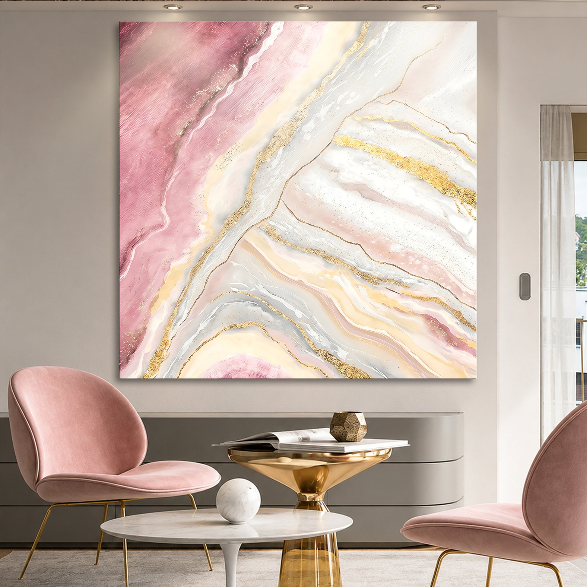 Blush & Gold Marble Elegance