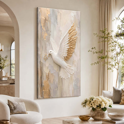 White & Gold Dove