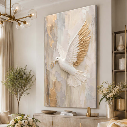 White & Gold Dove