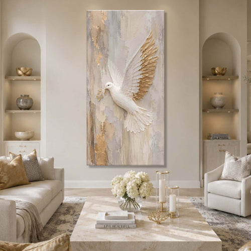White & Gold Dove