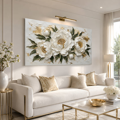 Ivory Peony Luxe Wall Art