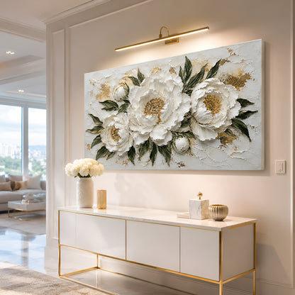 Ivory Peony Luxe Wall Art