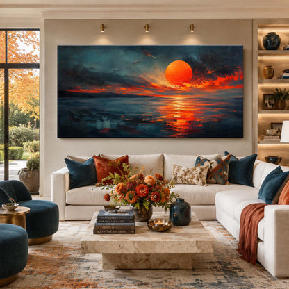 Crimson Sunset Reflection