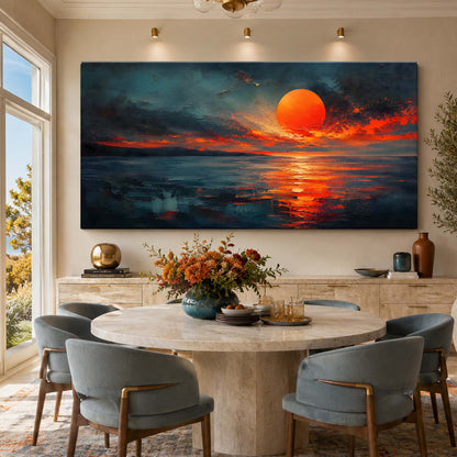 Crimson Sunset Reflection