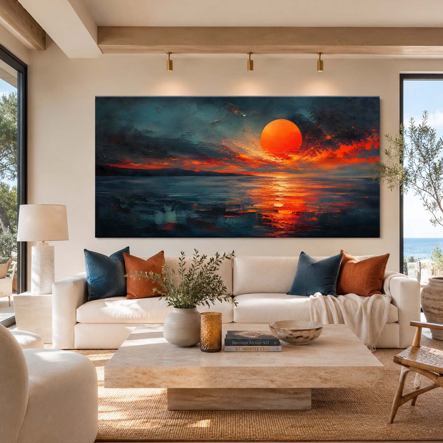 Crimson Sunset Reflection