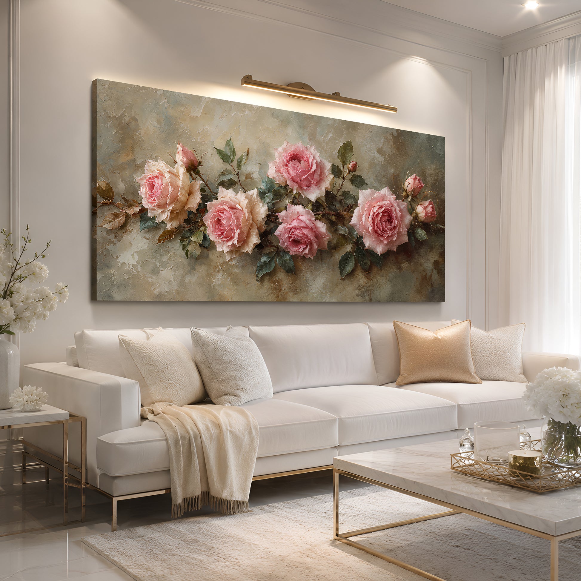 Blush Rose Elegance Wall Art