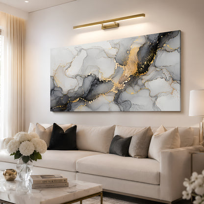 Golden Veil Abstract Wall Art