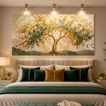 Golden Harmony Tree Wall Art