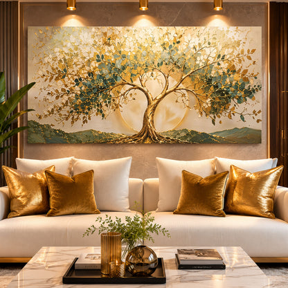 Golden Harmony Tree Wall Art