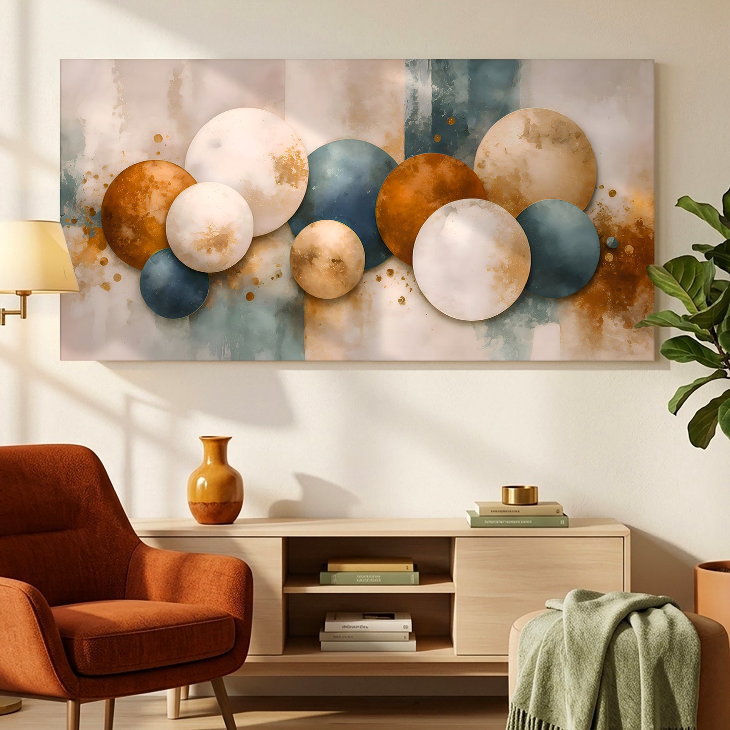 Copper Orbit Symphony Wall Art