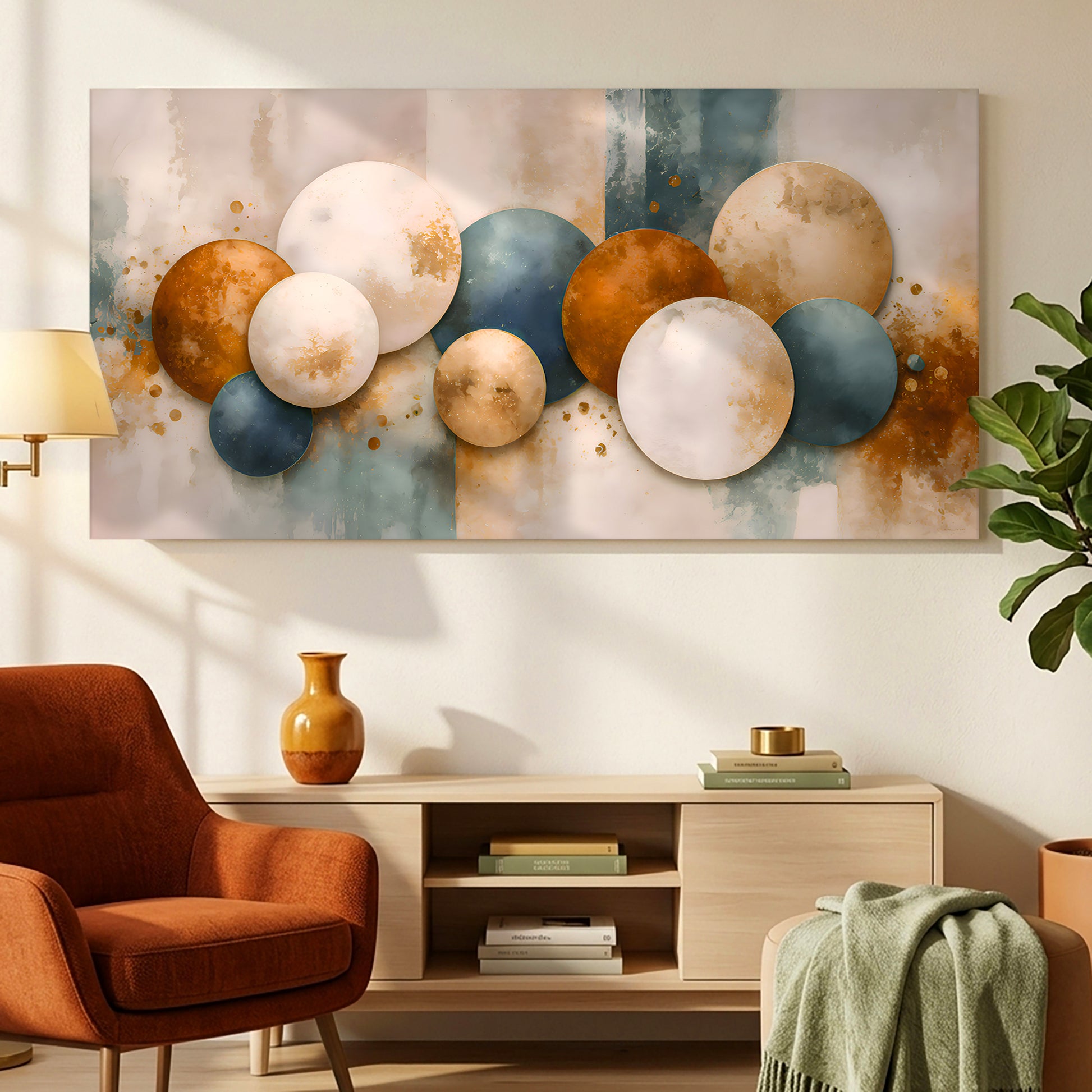 Copper Orbit Symphony Wall Art
