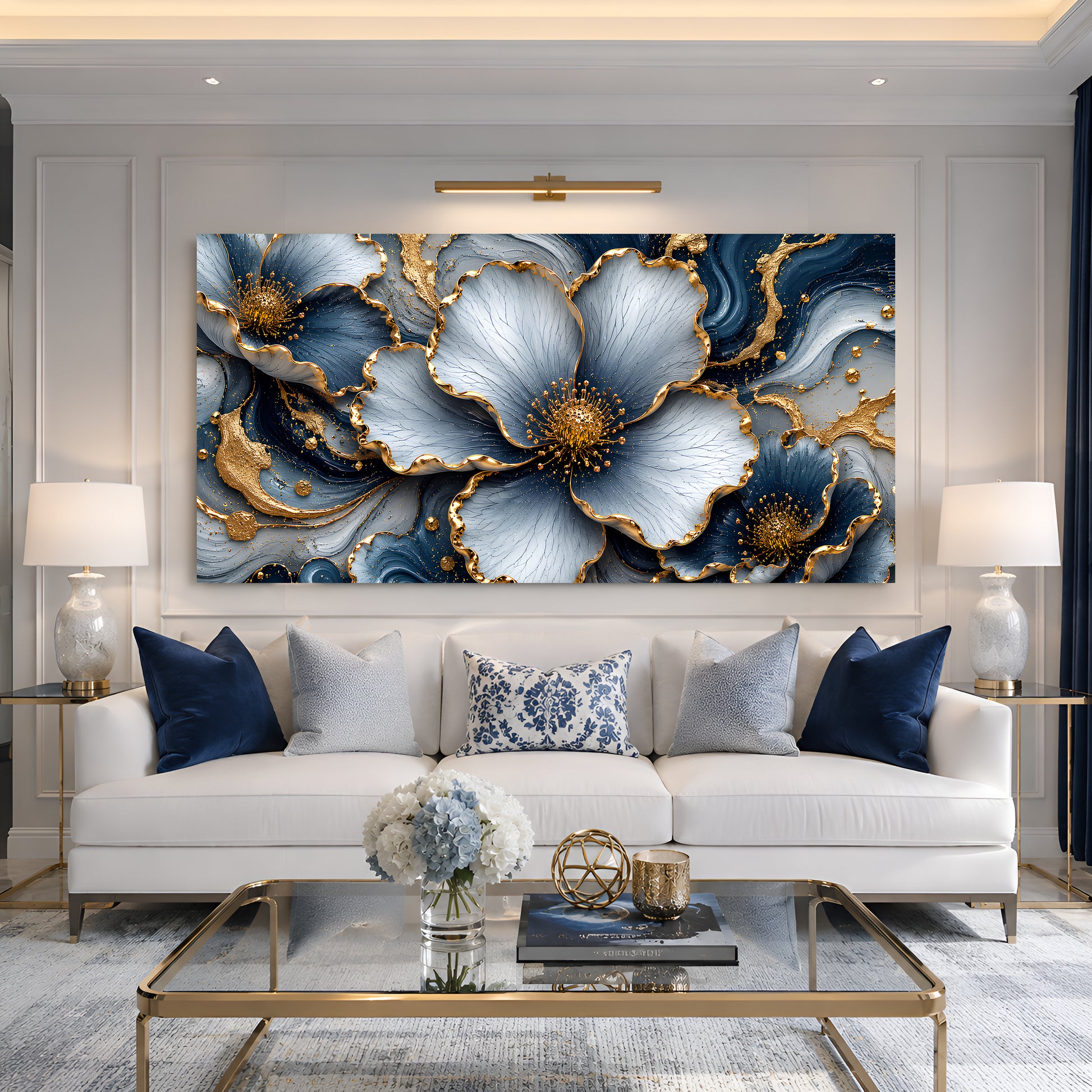 Azure Bloom Elegance