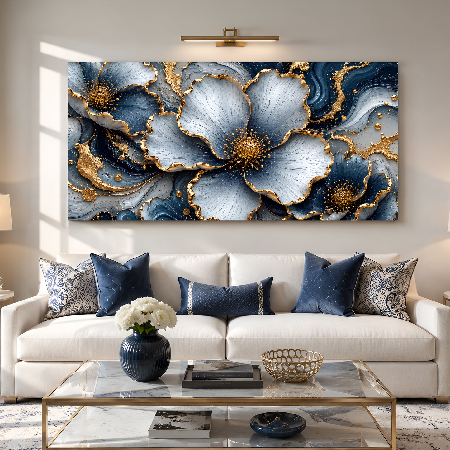 Azure Bloom Elegance