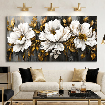 Golden Magnolia Elegance Wall Art
