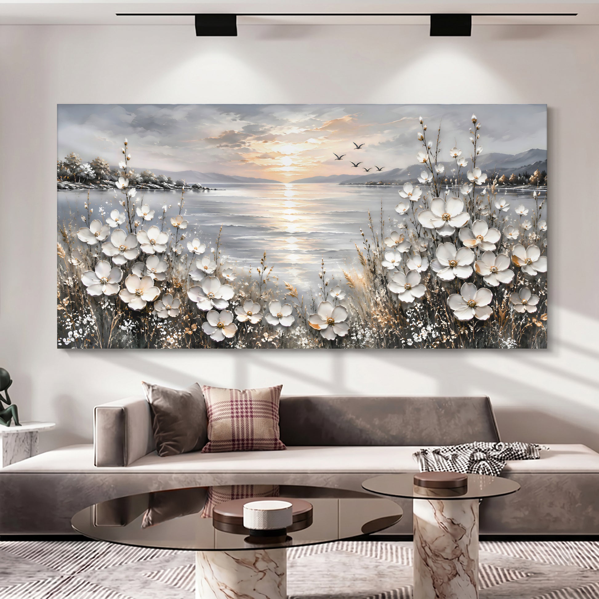 Serene Coastal Wildflowers