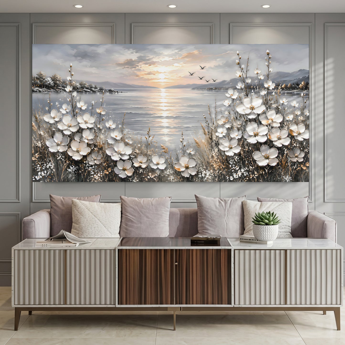Serene Coastal Wildflowers