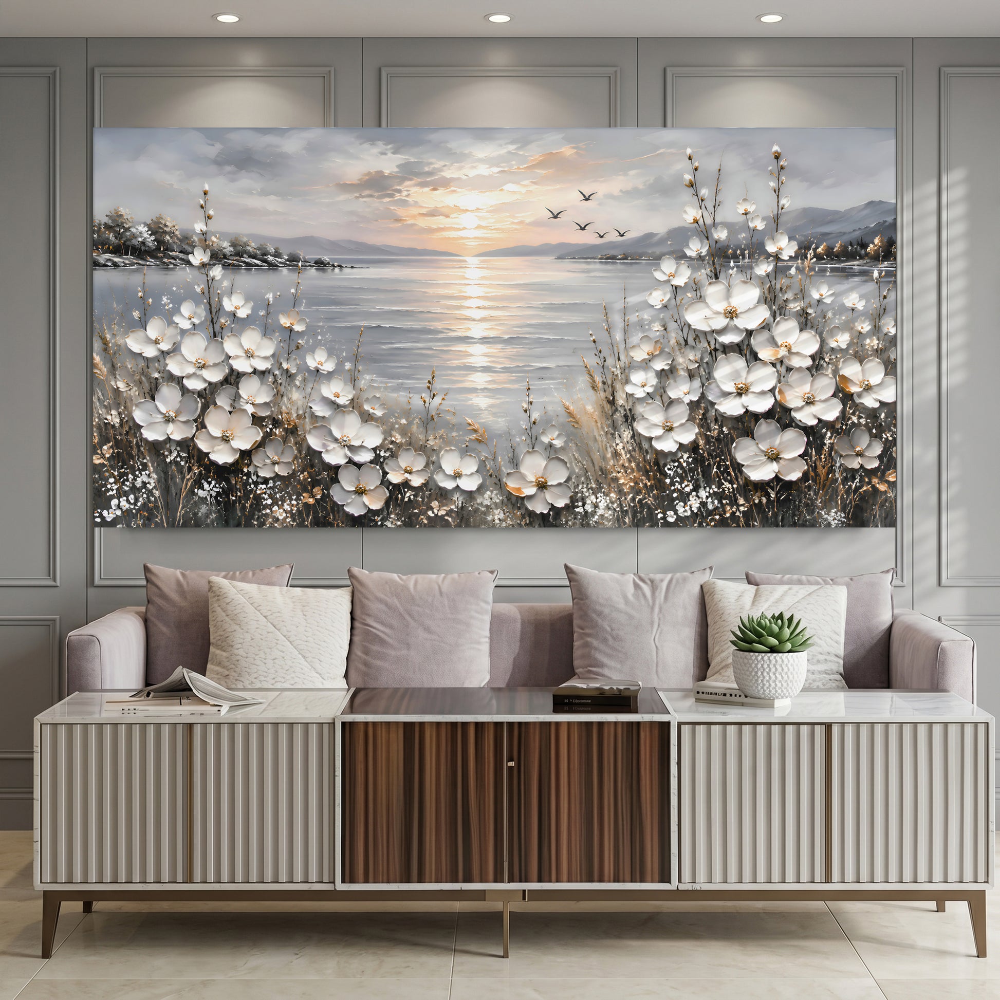 Serene Coastal Wildflowers