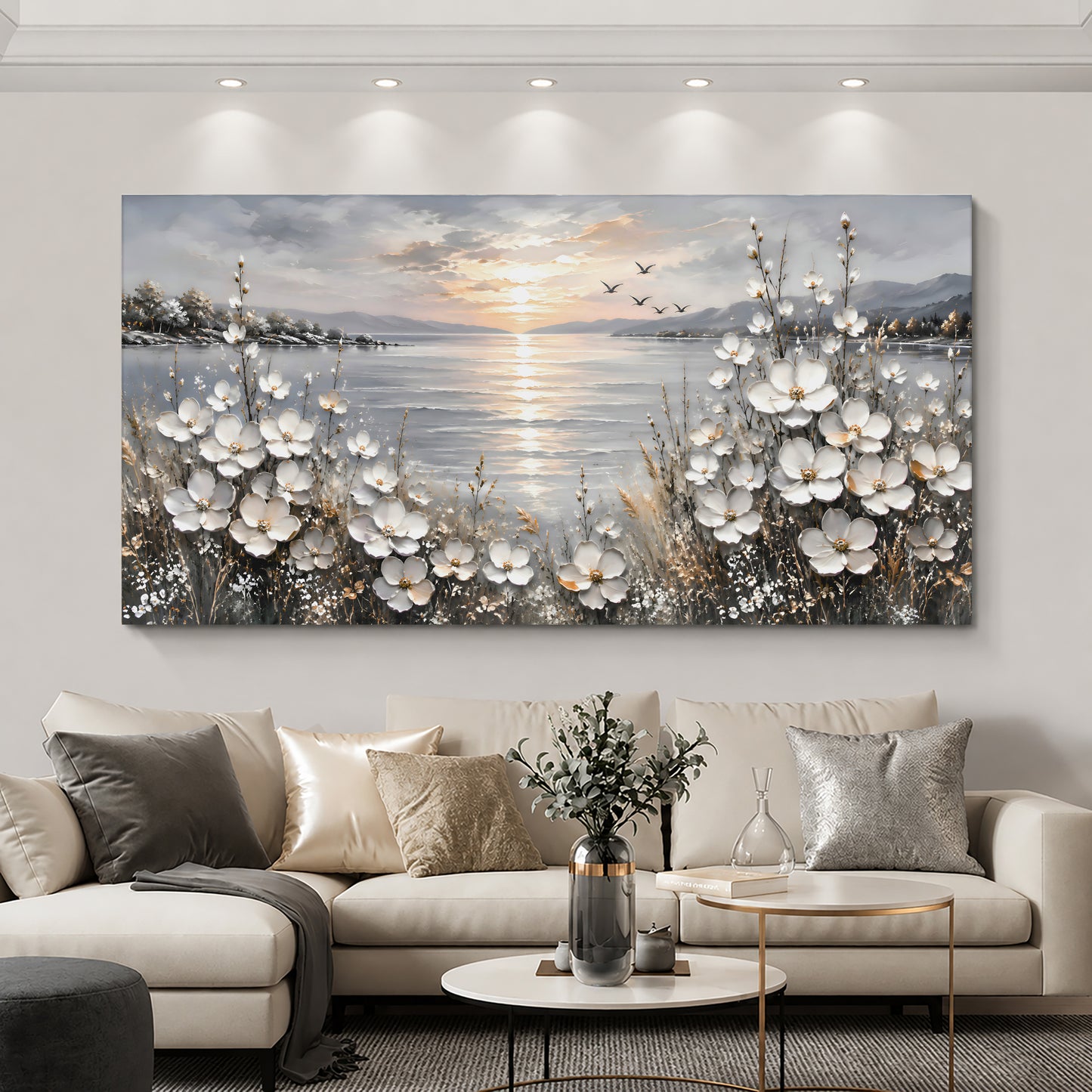 Serene Coastal Wildflowers
