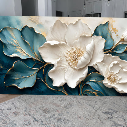Gilded Petal Relief Wall Art II