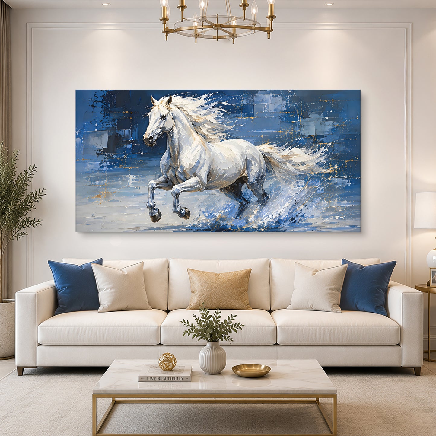 Majestic White Stallion