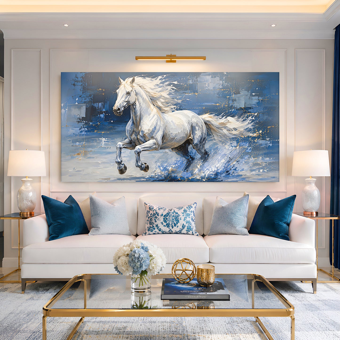 Majestic White Stallion