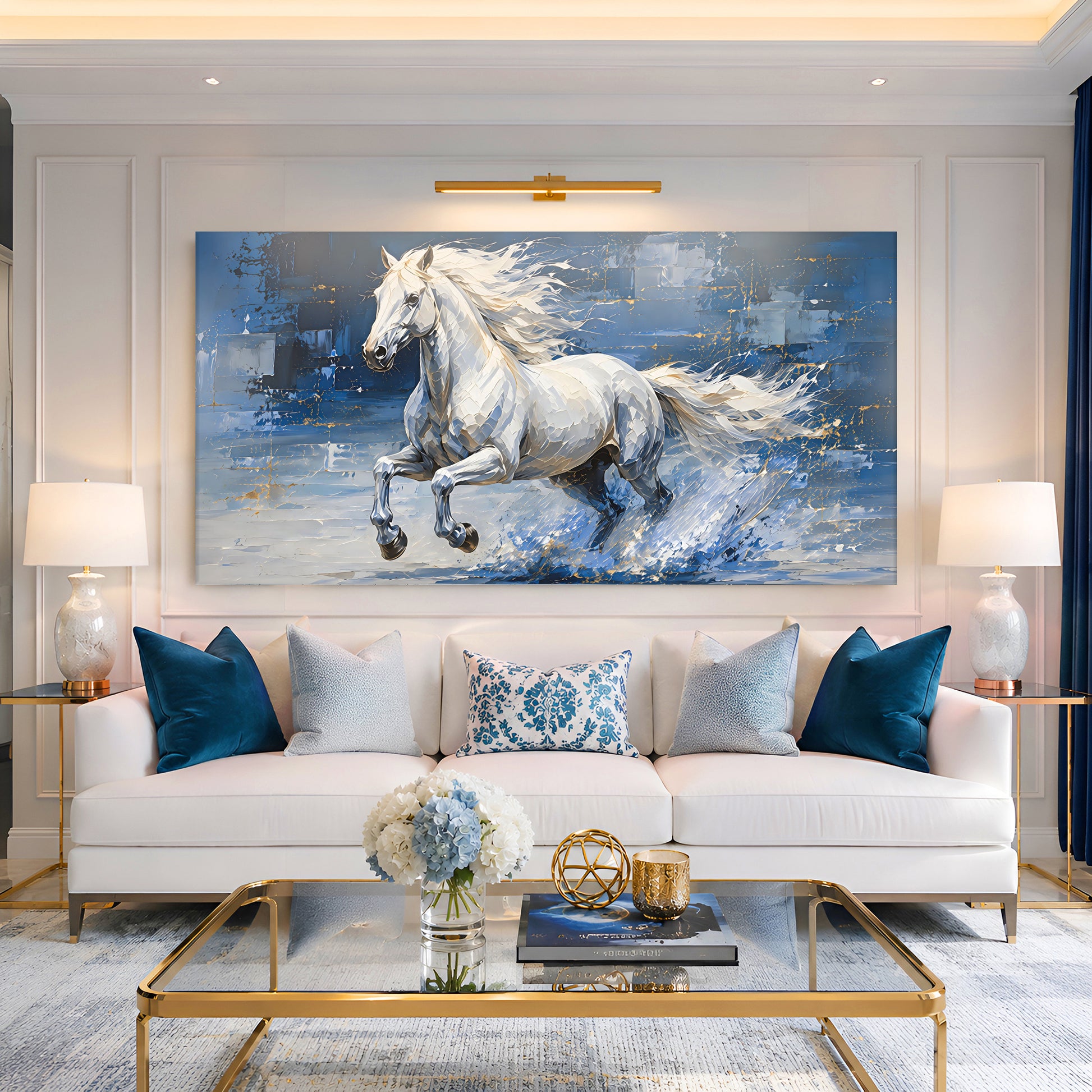 Majestic White Stallion