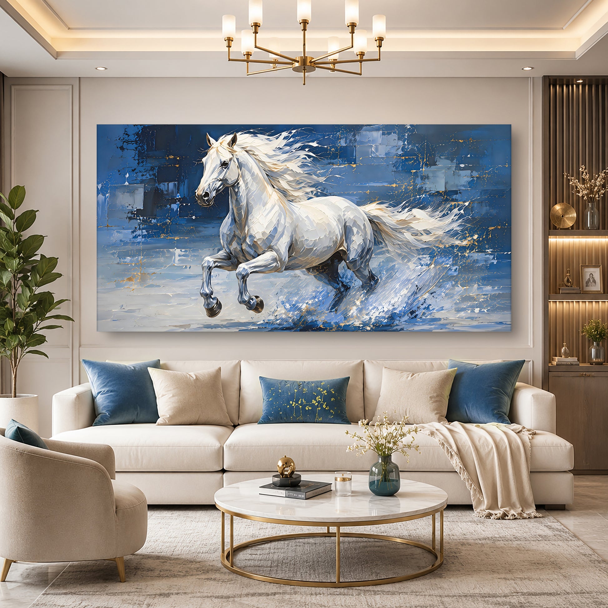 Majestic White Stallion