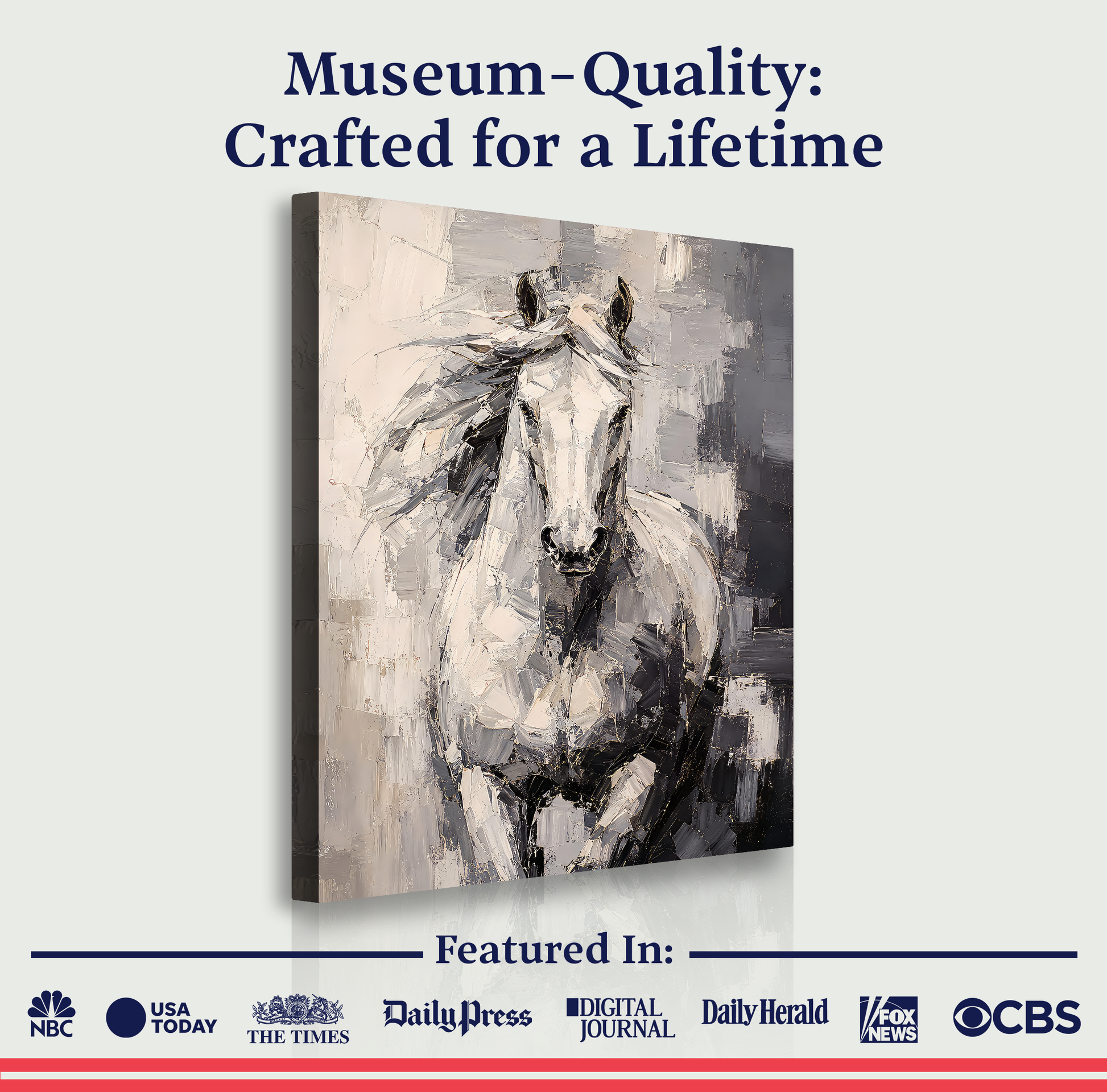 Abstract Monochrome Horse