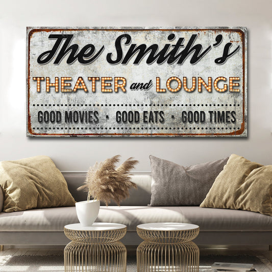 Family Theater and Lounge IV Sign