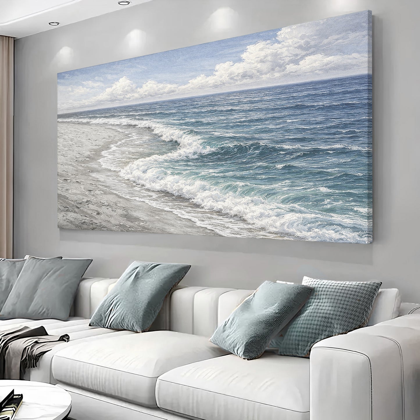 Abstract Beach Shore Wall Art XI