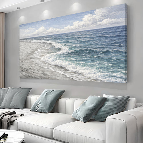 Abstract Beach Shore Wall Art XI
