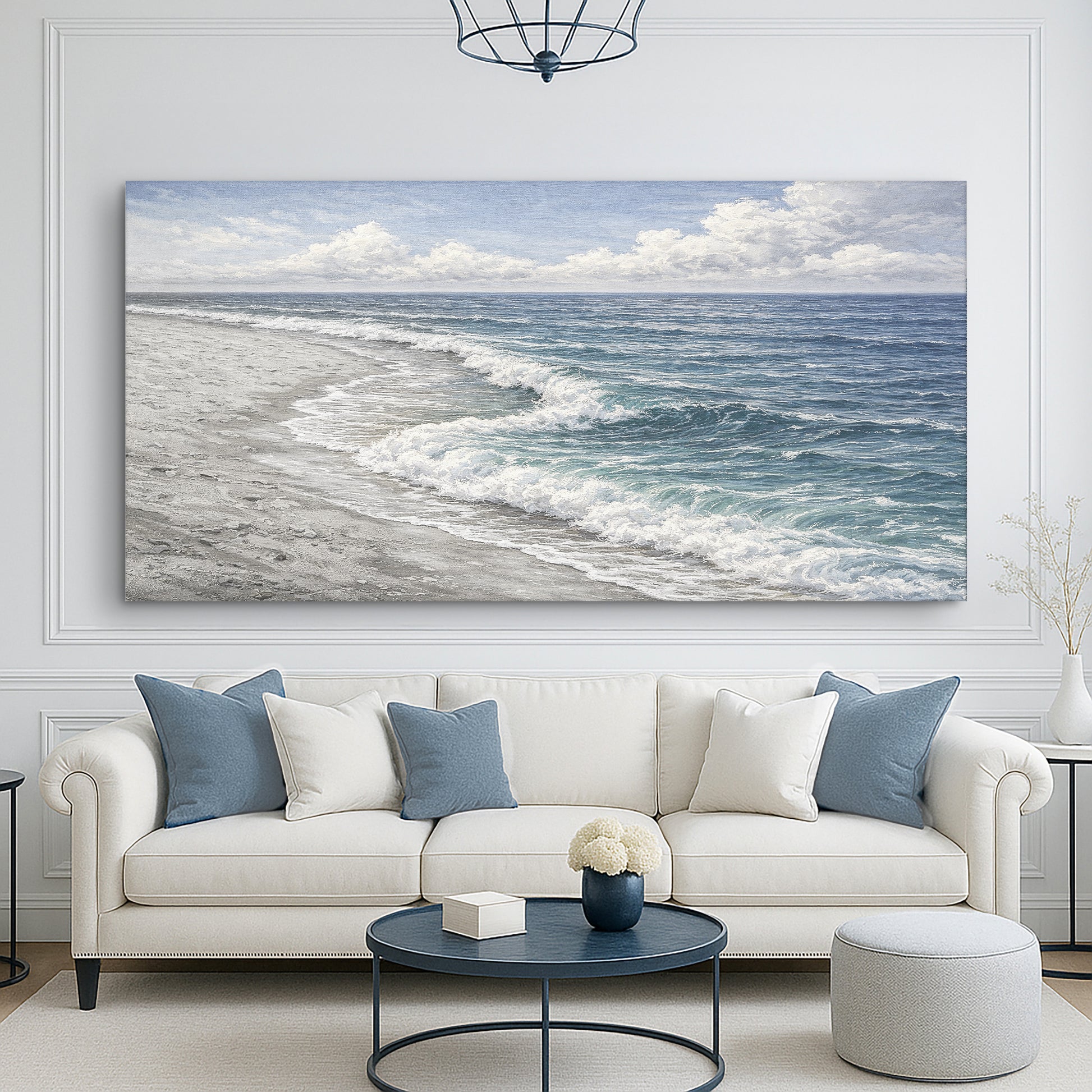 Abstract Beach Shore Wall Art XI