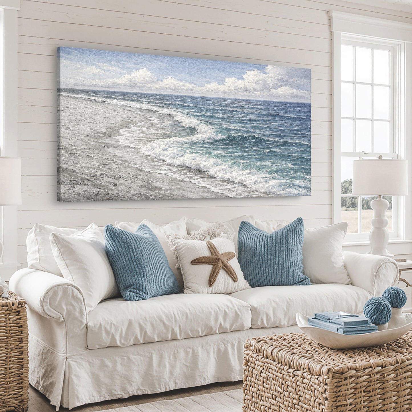 Abstract Beach Shore Wall Art XI