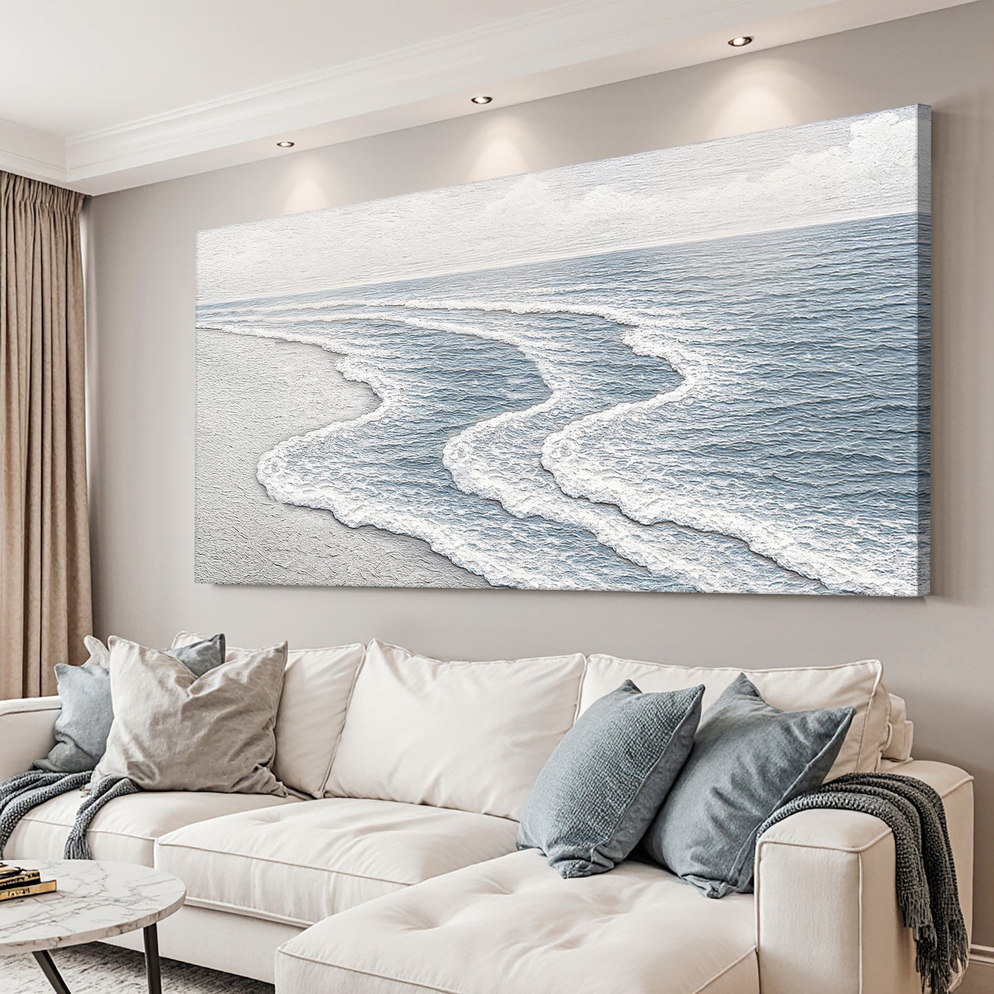 Abstract Beach Shore Wall Art VIII