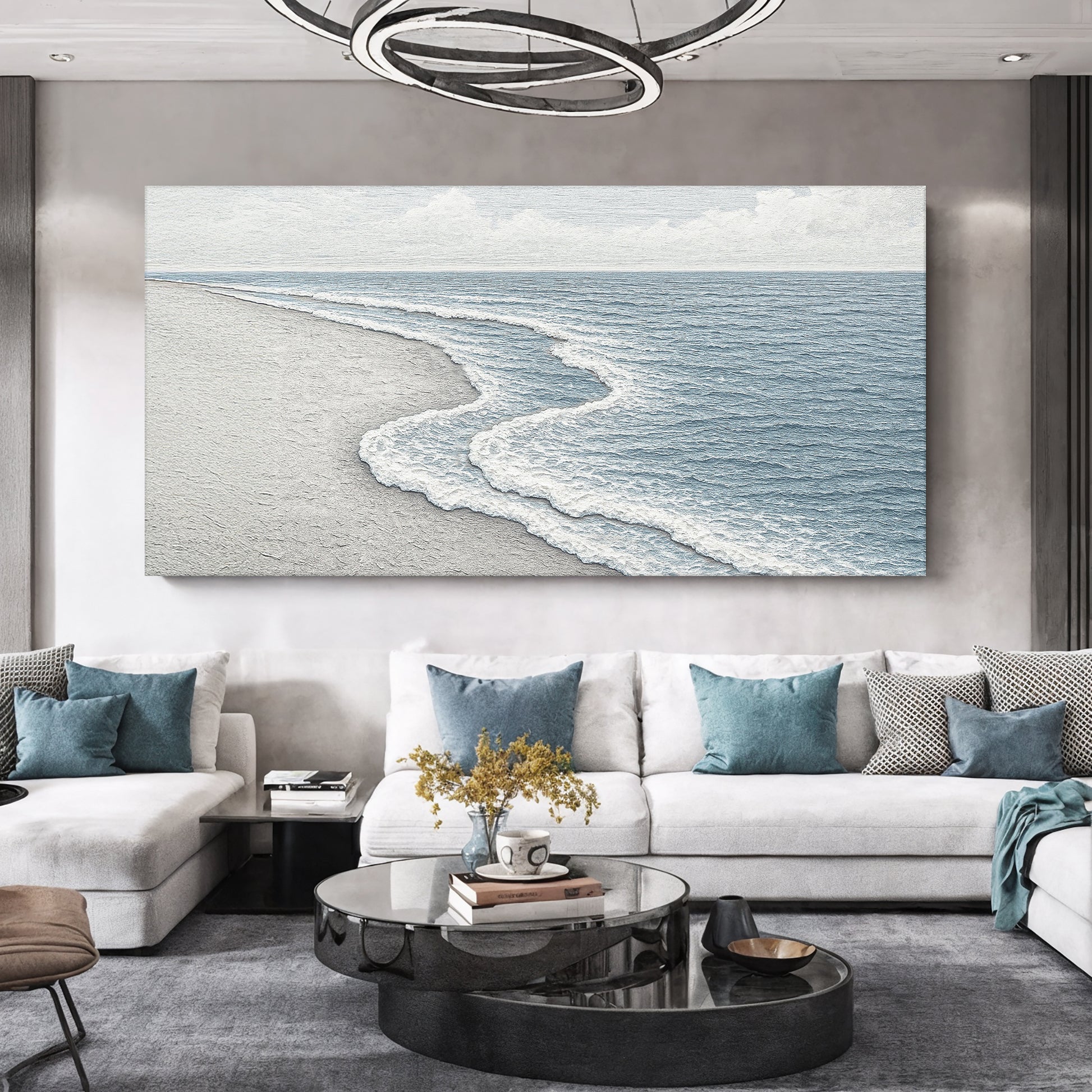 Abstract Beach Shore Wall Art V