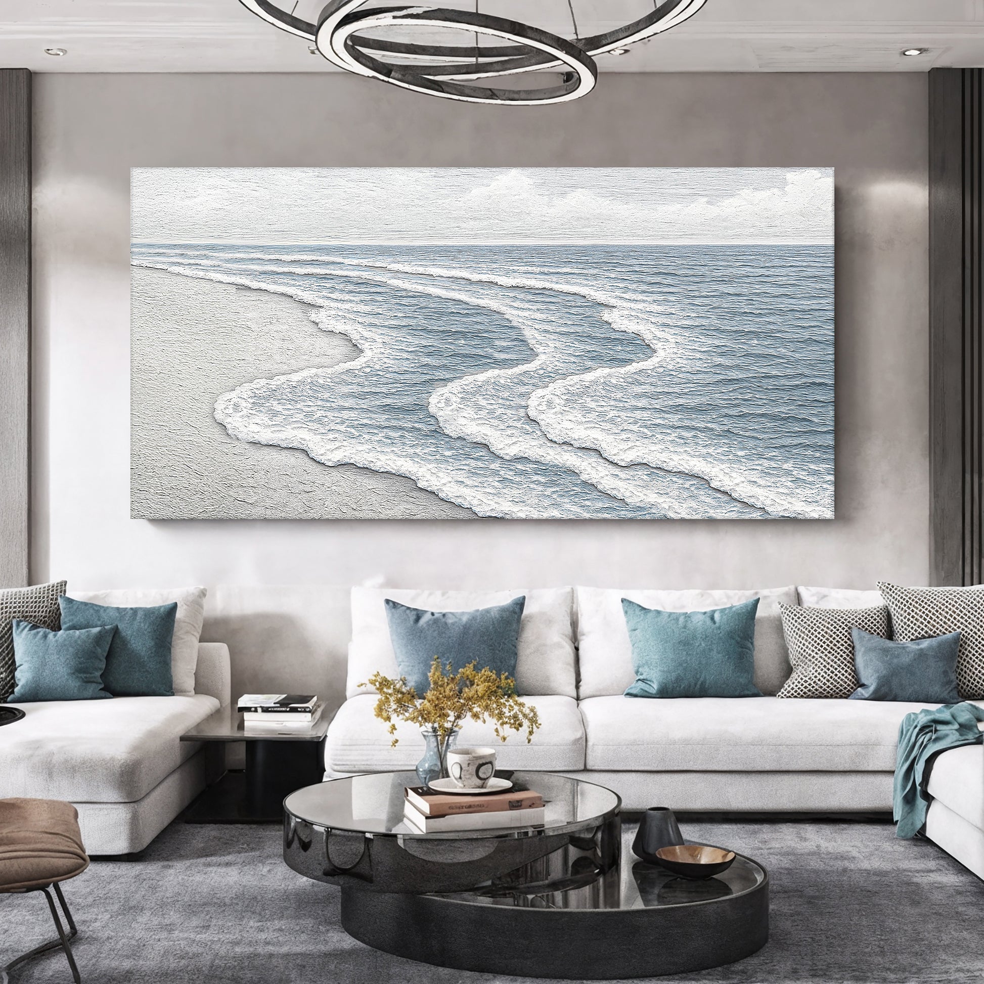 Abstract Beach Shore Wall Art VIII