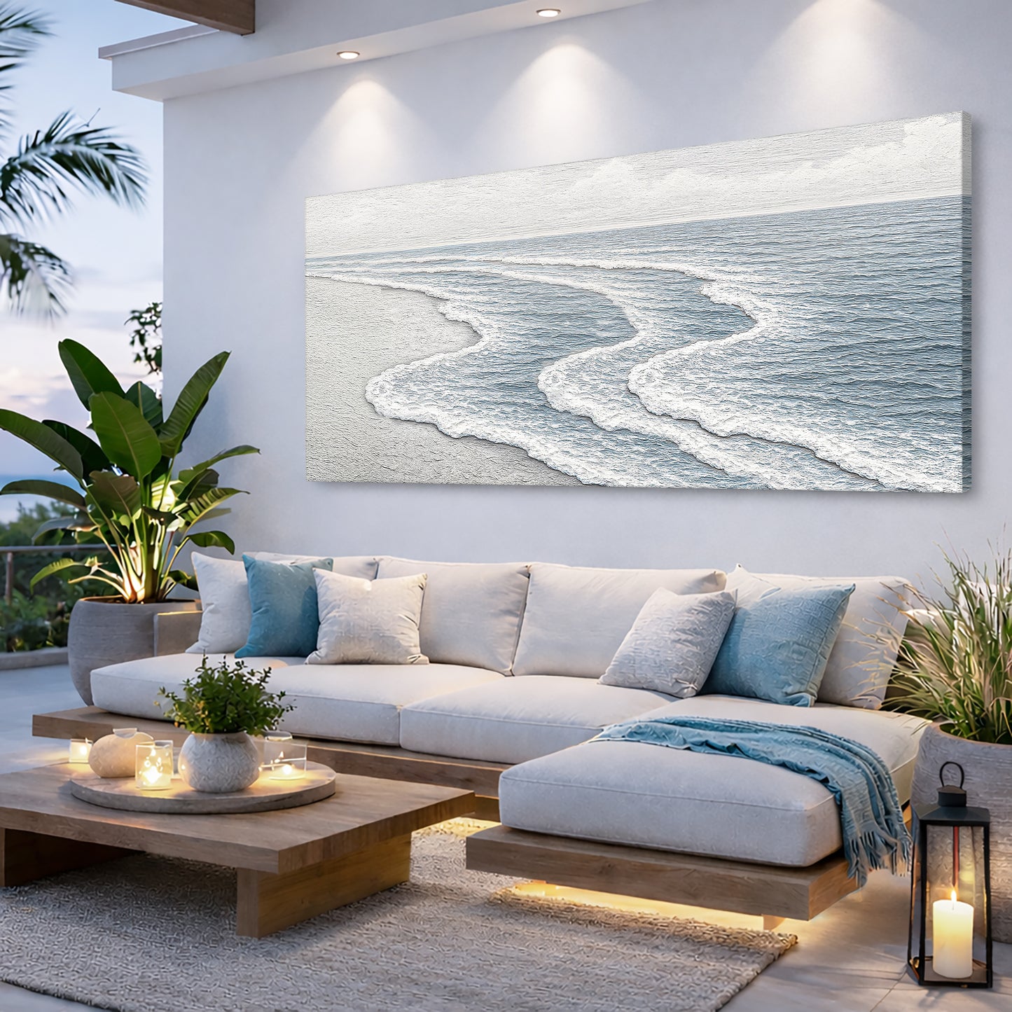 Abstract Beach Shore Wall Art VIII