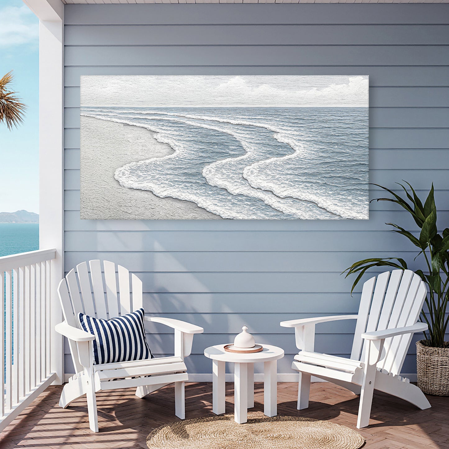 Abstract Beach Shore Wall Art VIII