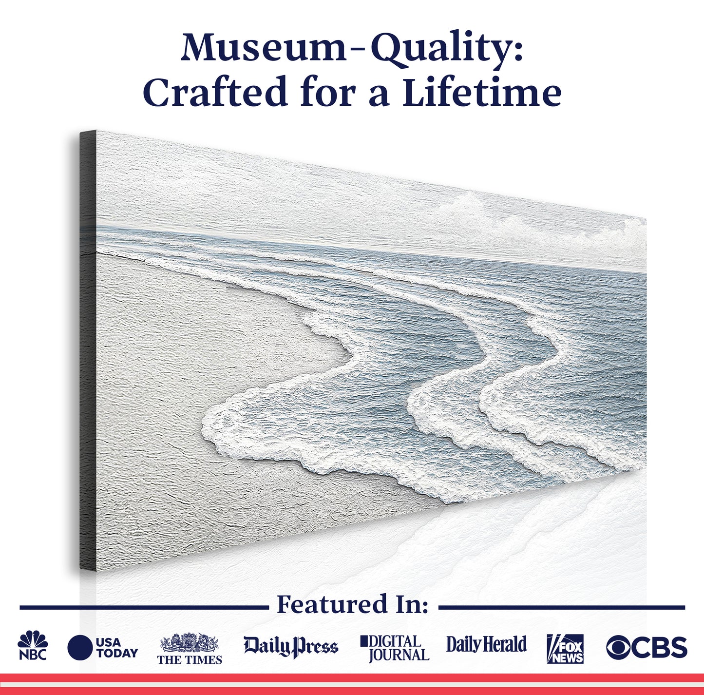 Abstract Beach Shore Wall Art VIII