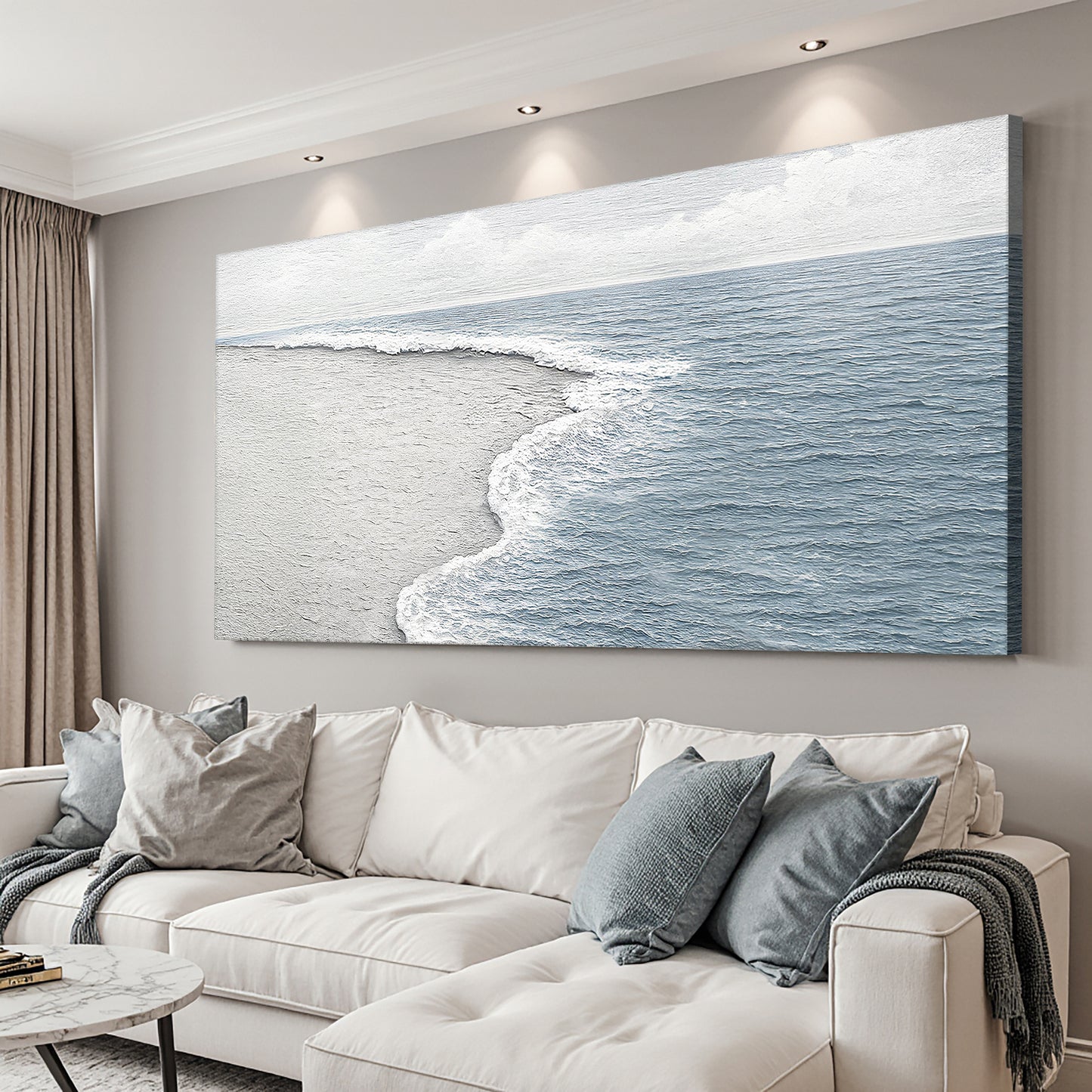 Abstract Beach Shore Wall Art VI