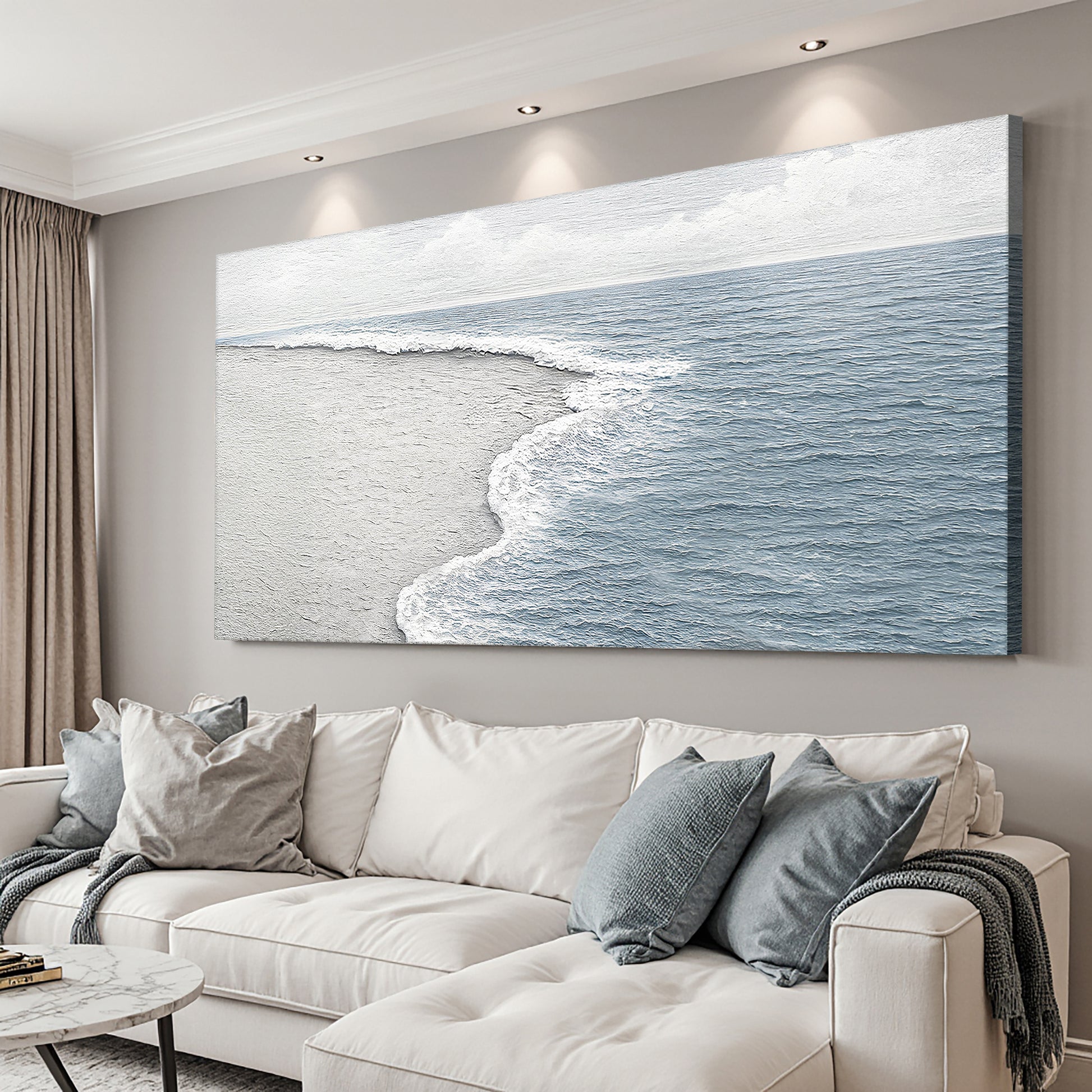 Abstract Beach Shore Wall Art VI