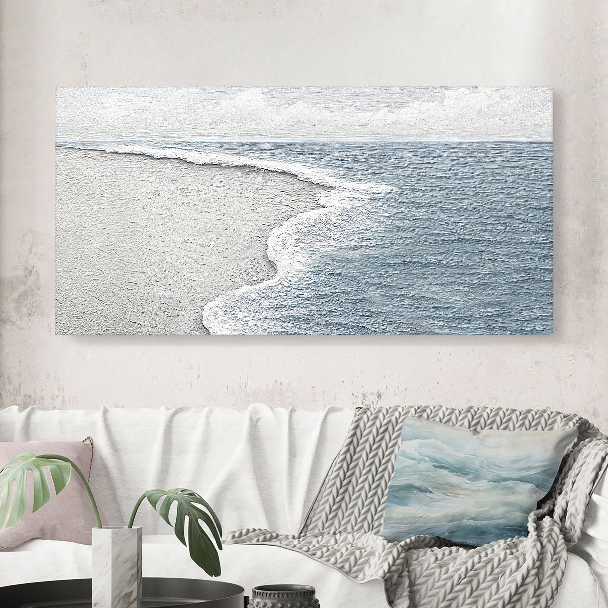 Abstract Beach Shore Wall Art VI